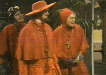 The Spanish Inquisition: From left to rigth: Jr. Cardinal Biggles, Cardinal Ximinez of Spain, Jr. Cardinal Fang.
